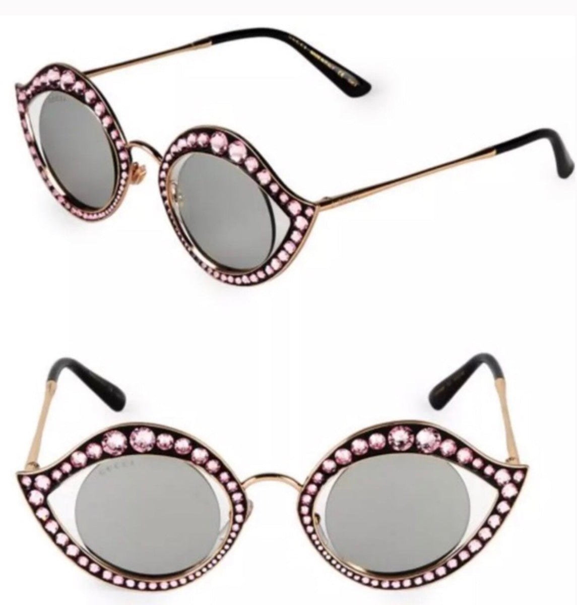 Gucci cat eye sunglasses with crystals online