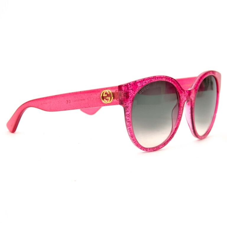 Gucci Pink Ladies Glittered Sunglasses V G Luxe Boutique