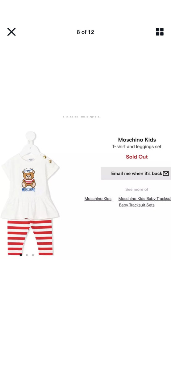Moschino Toy Teddy Baby Girls Outfit, Age 18-24 Months – V & G