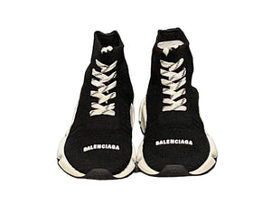 Balenciaga Kids Black & White Lace - Up Speed Sneakers - V & G Luxe Boutique