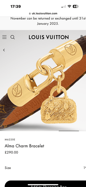 Louis Vuitton Alma Charm monogram bracelet - V & G Luxe Boutique