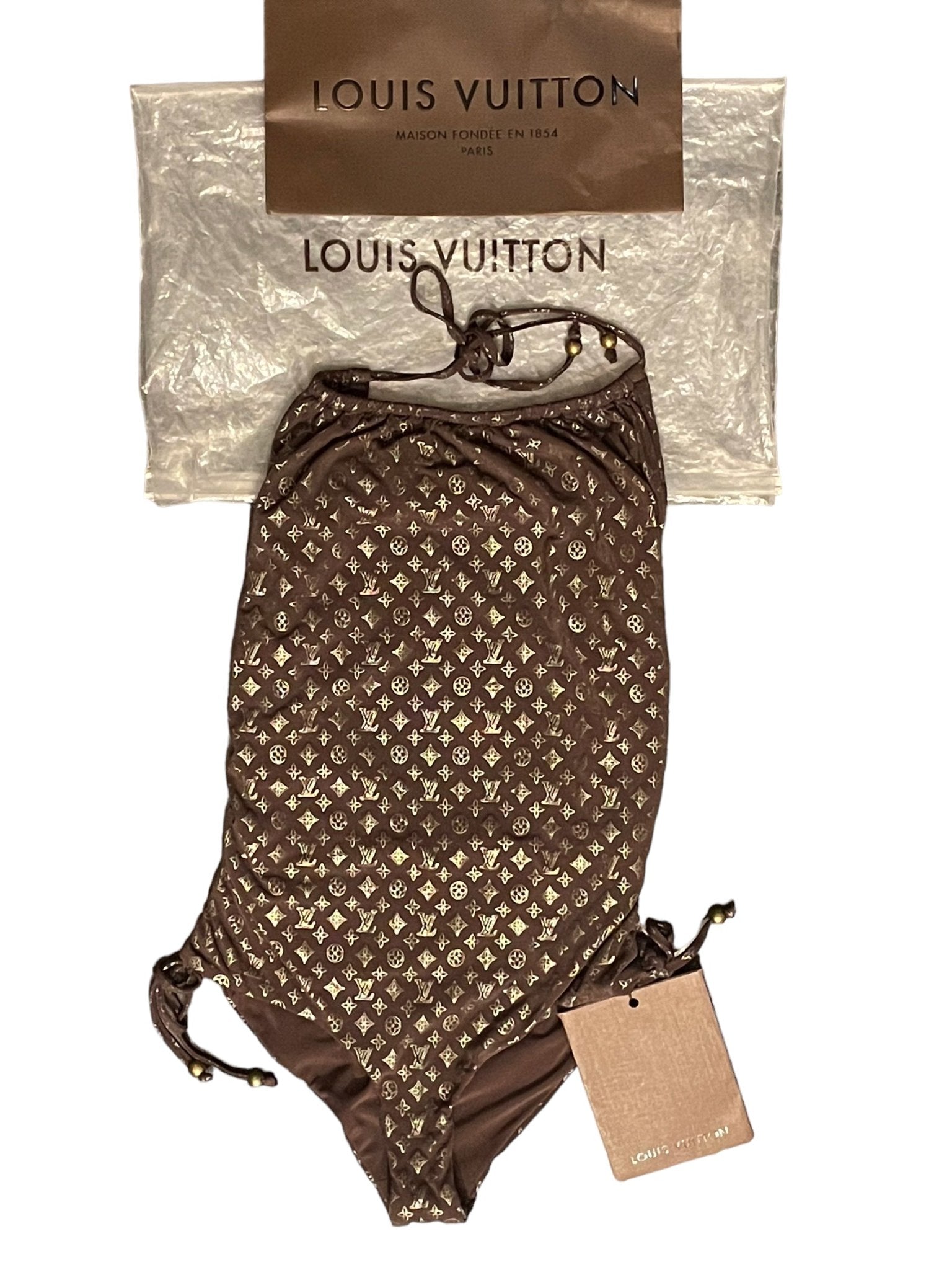 Louis vuitton bikini brown online