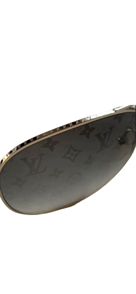 Louis Vuitton Monogram Silvertone Sunglasses - V & G Luxe Boutique