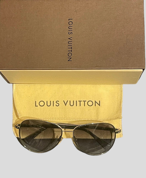 Louis Vuitton Monogram Silvertone Sunglasses - V & G Luxe Boutique