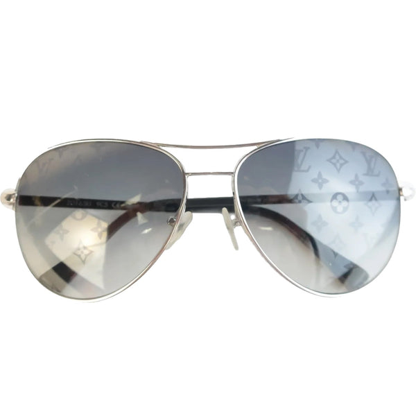 Louis Vuitton Monogram Silvertone Sunglasses - V & G Luxe Boutique