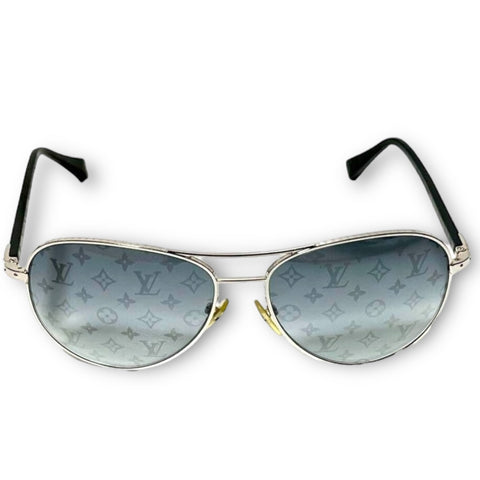 Louis Vuitton Monogram Silvertone Sunglasses - V & G Luxe Boutique