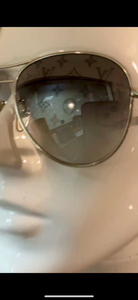 Louis Vuitton Monogram Silvertone Sunglasses - V & G Luxe Boutique