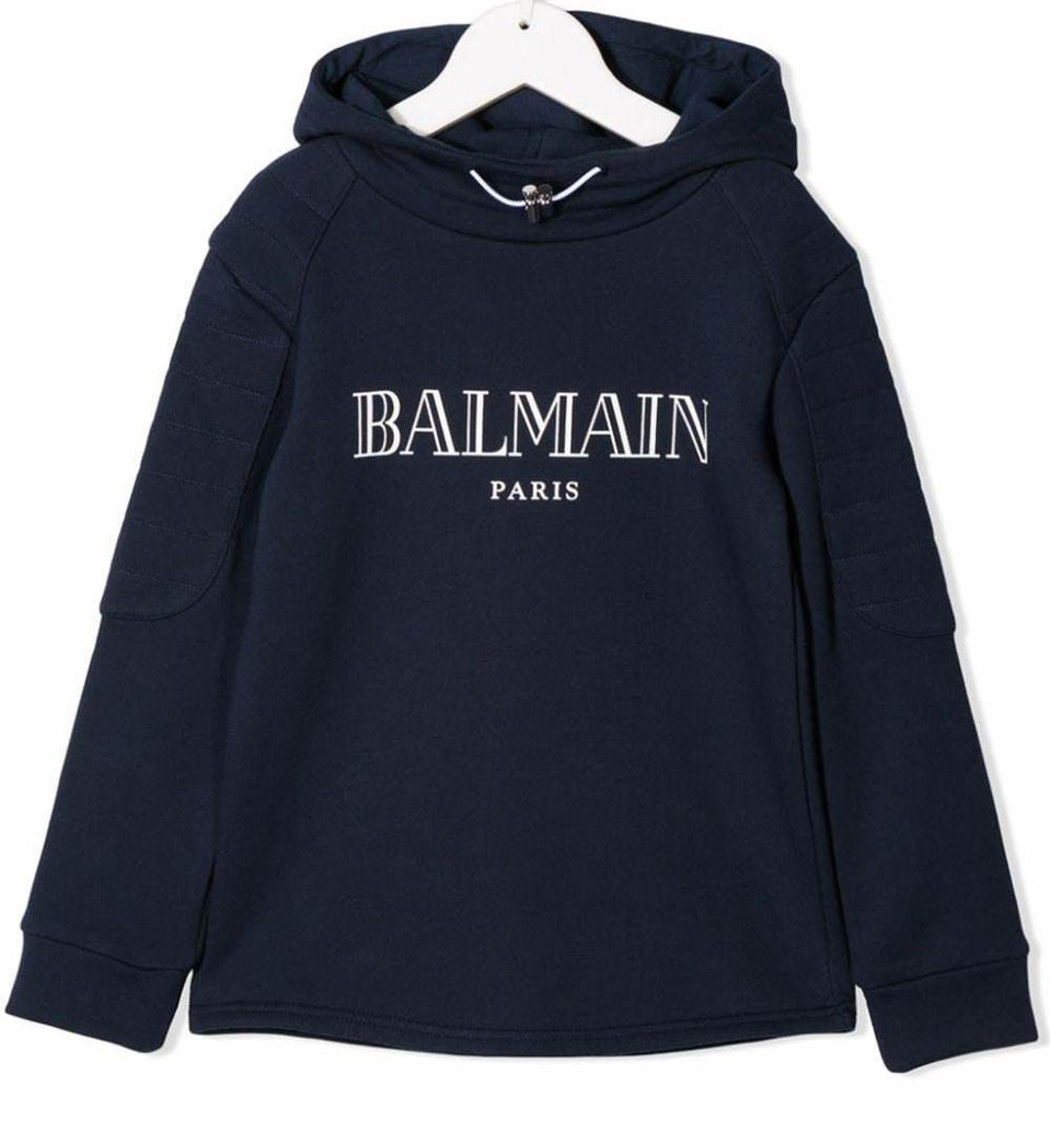Balmain Brand New Navy Blue Hooded Logo Sweatshirt, Age 8 – V & G ...