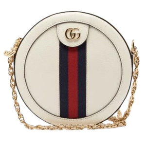 Brand New Gucci Ophidia White Leather GG Web Bag - V & G Luxe Boutique