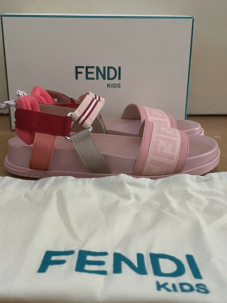 Fendi girls FF logo pink sandals Size UK 2.5 EU 35 - V & G Luxe Boutique