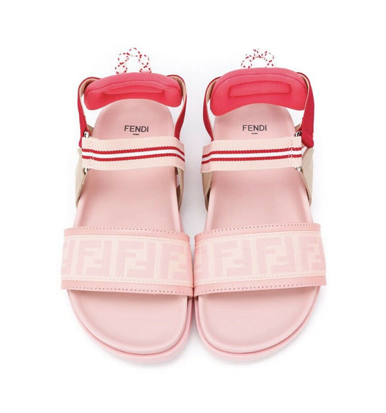 Fendi girls FF logo pink sandals Size UK 2.5 EU 35 - V & G Luxe Boutique