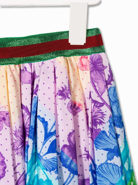 Gucci Brand New Rainbow Floral Print Skirt, Age 12 / Small Adult - V & G Luxe Boutique