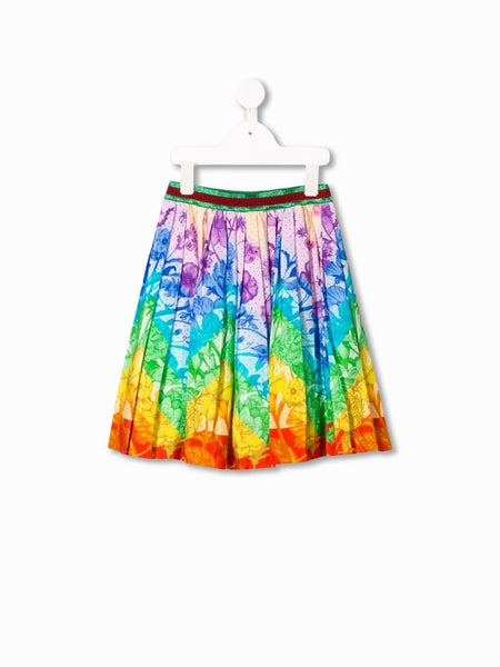 Gucci Brand New Rainbow Floral Print Skirt, Age 12 / Small Adult - V & G Luxe Boutique