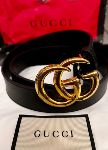 Gucci GG Black Belt Size XS/S - V & G Luxe Boutique