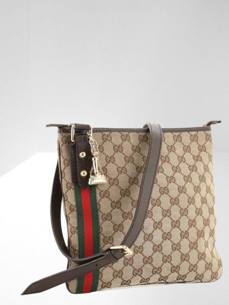 Gucci GG Monogram & Web Crossbody Bag - V & G Luxe Boutique