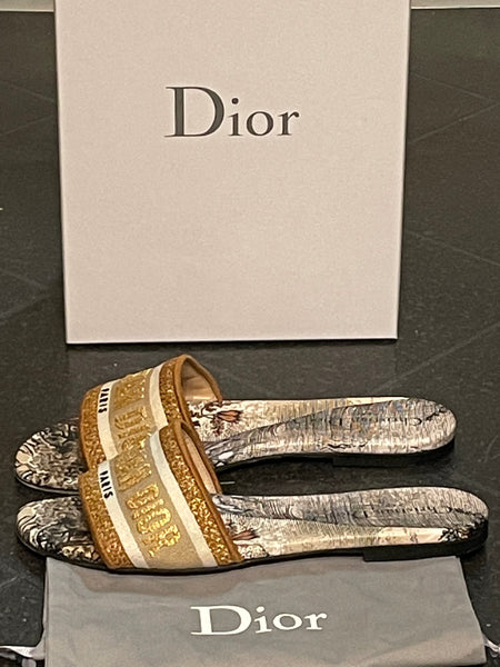 Dior Dway Beige Slides Size  EU 38