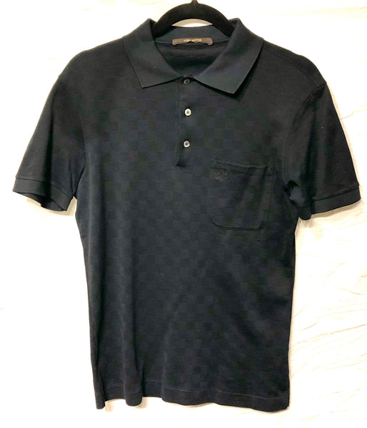 Louis Vuitton Men’s Black Damier Pique Polo Shirt, Size Small - V & G Luxe Boutique