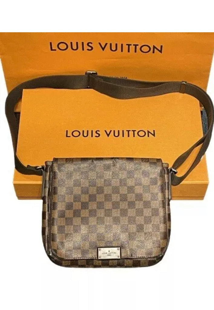 Men's Louis Vuitton Damier Ebene Monogram Messenger MM Bag. For