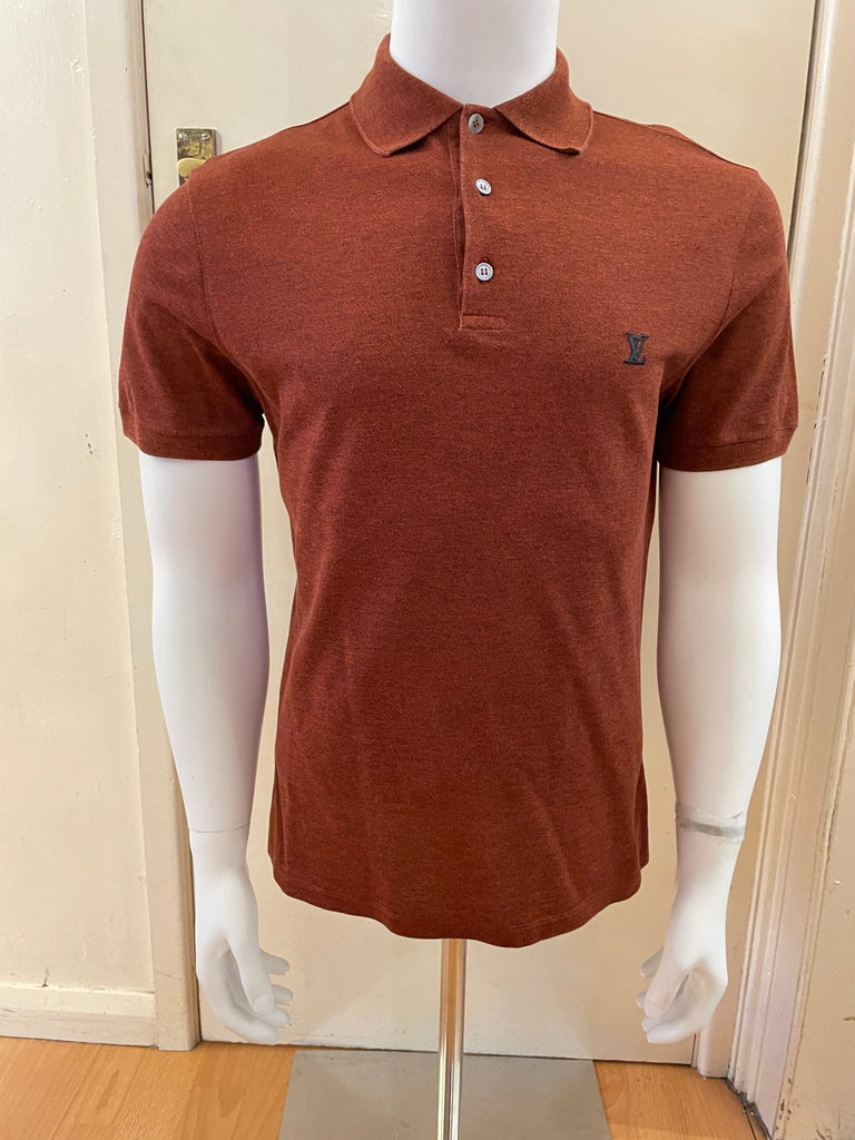 Cheap Brown Collar Louis Vuitton Polo Shirt, Lv Polo Shirt Mens