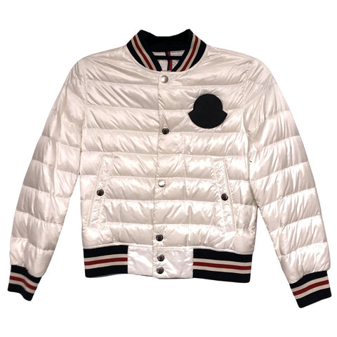 Moncler Kids Boys White Corbiac Padded Bomber Jacket Coat, Age 10 - V & G Luxe Boutique