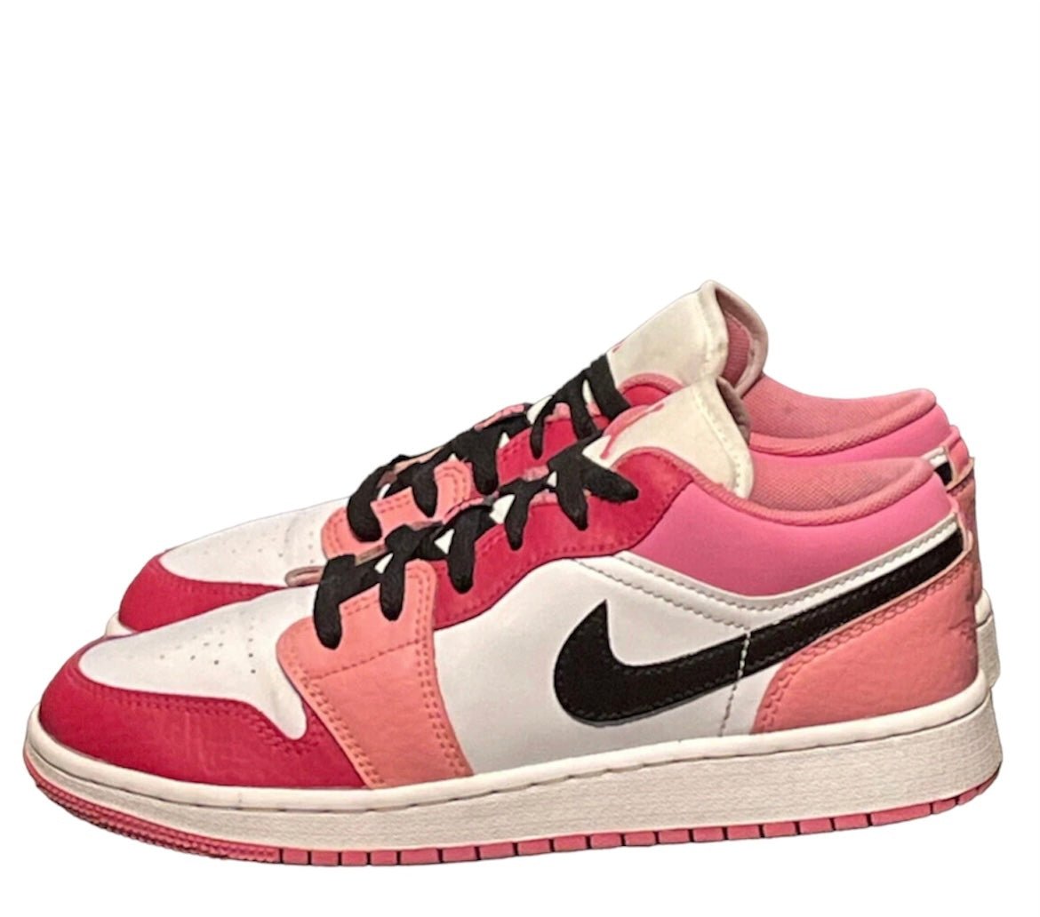 Nike Air Jordan 1 Low GS Pink Black Women's Trainers Size UK 4 - V & G Luxe Boutique