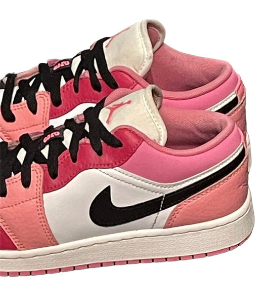 Nike Air Jordan 1 Low GS Pink Black Women's Trainers Size UK 4 - V & G Luxe Boutique